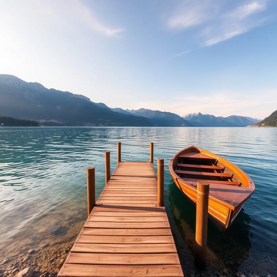 Bootssteg am See